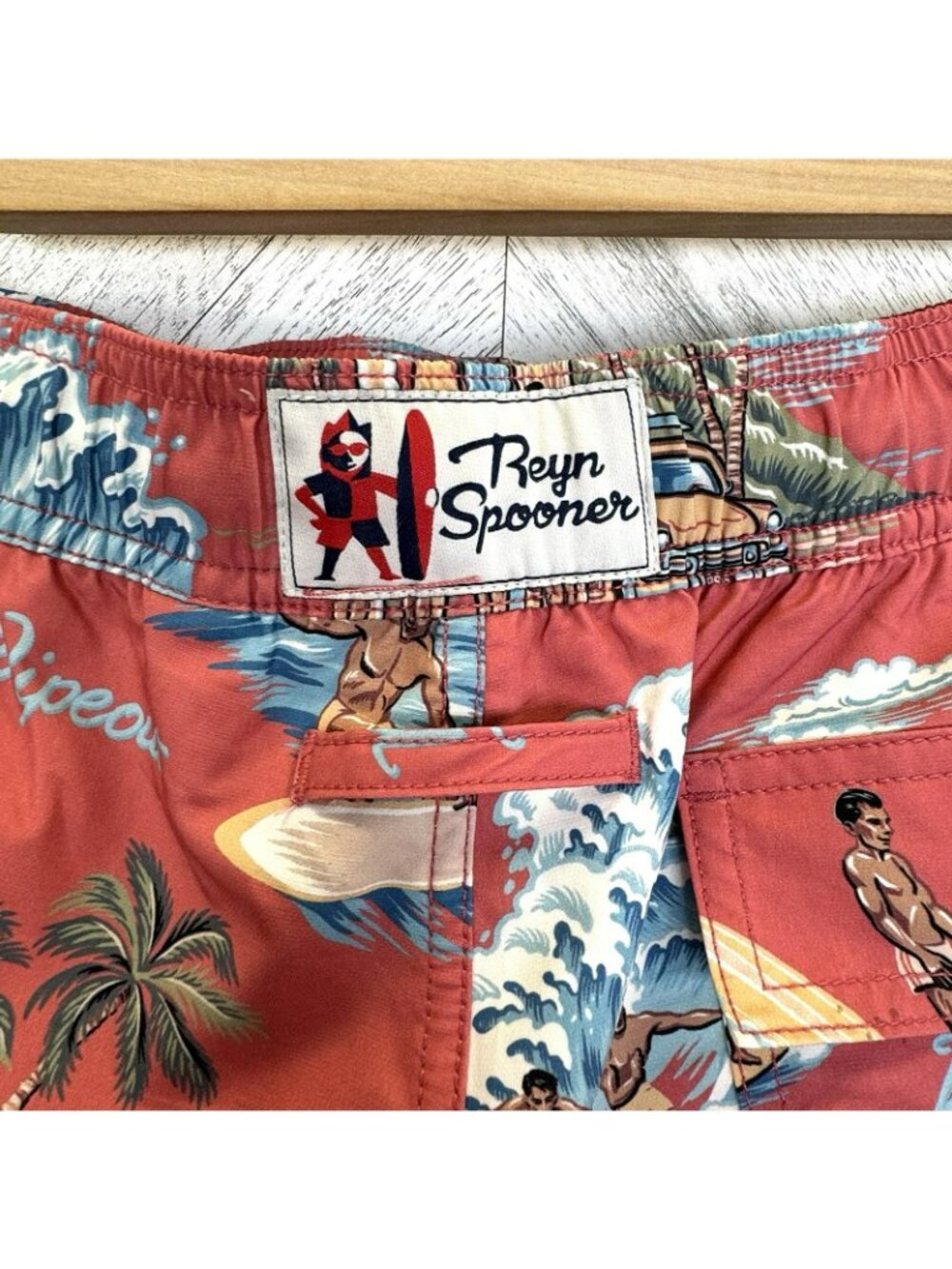 Reyn Spooner Swim Trunks Mens Size Medium Beach Surf Print 7" Inseam - Picture 3 of 4
